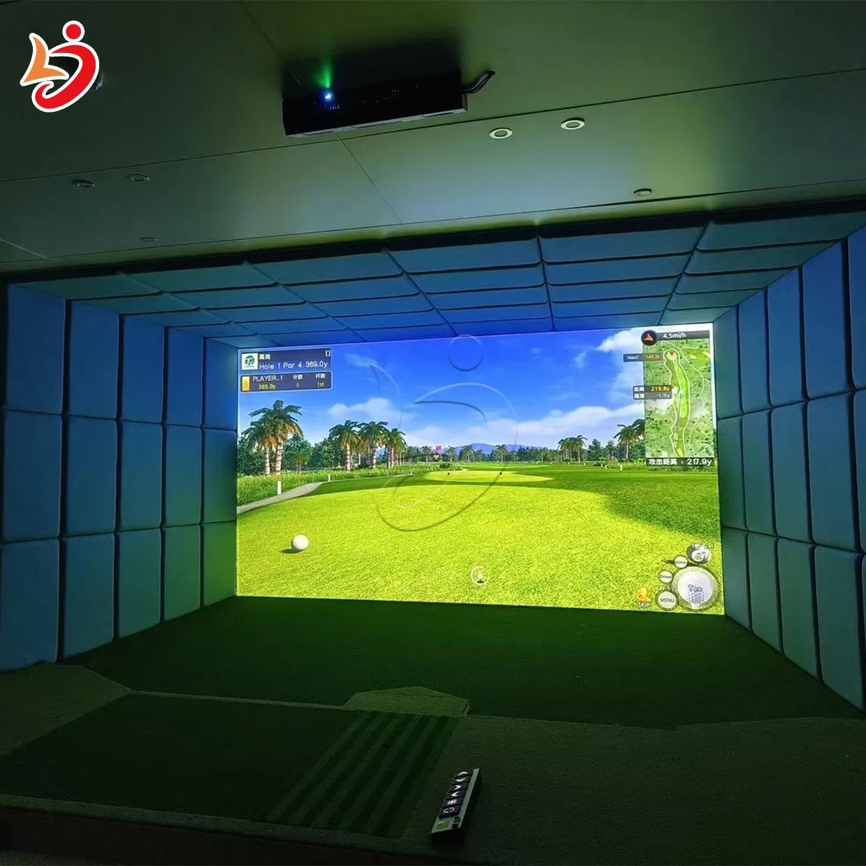 Hot-Selling Indoor Interactive Sports Golf Simulator Smart Projection Game Entertainment Center Machine