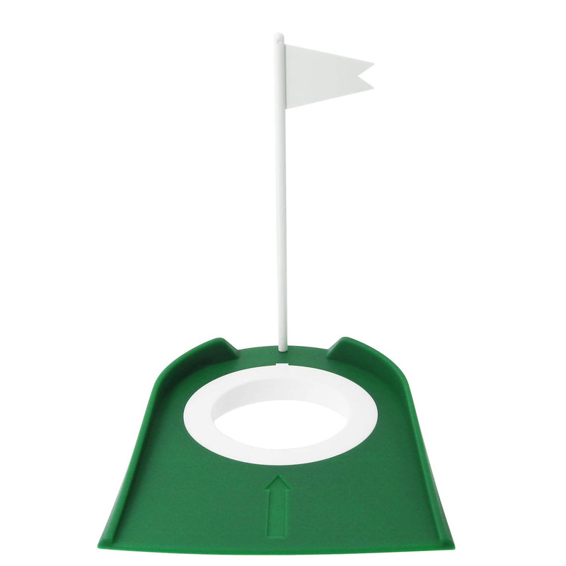 Indoor/Outdoor Plastic Practice Golf Putting Cup with Flag Training Equipment for Golfers