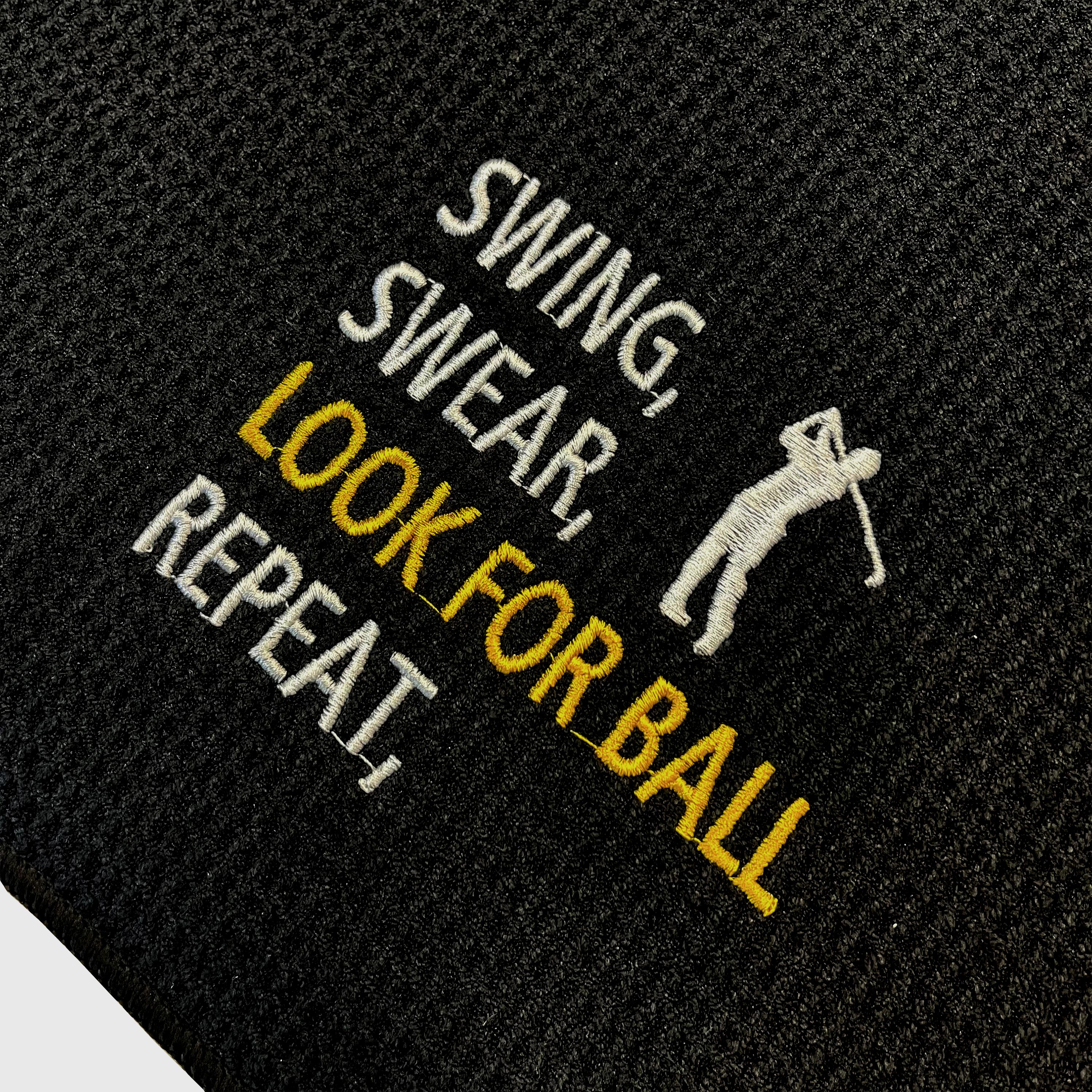 Custom Logo Printed Microfiber Woven Rectangle Quick-Dry Golf Towel With Embroidery Logo