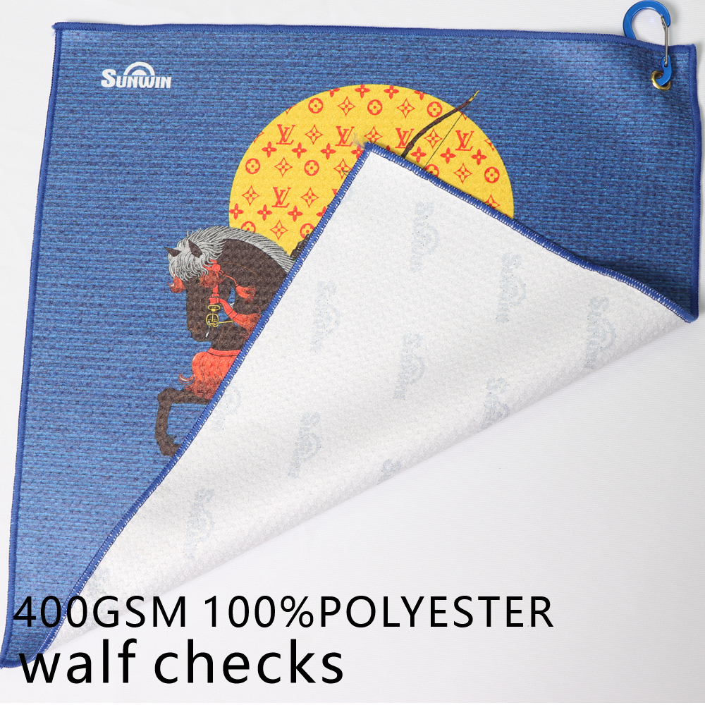 New Design Custom Personalized Logo Microfiber Golf Towel