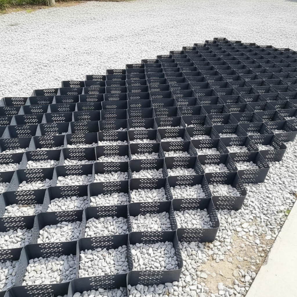 Honeycomb Geocells HDPE 50mm 75mm 120mm 150mm Height Driveway Grass Grid Geocell For Road Base Reinforcement SlopePprotection