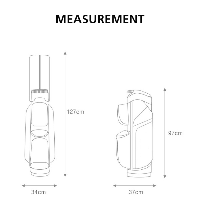 Manufacturer Factory High Quality 14 Way Top with Full Length Dividers Bags Golf Customized Golf Club Bags Printing