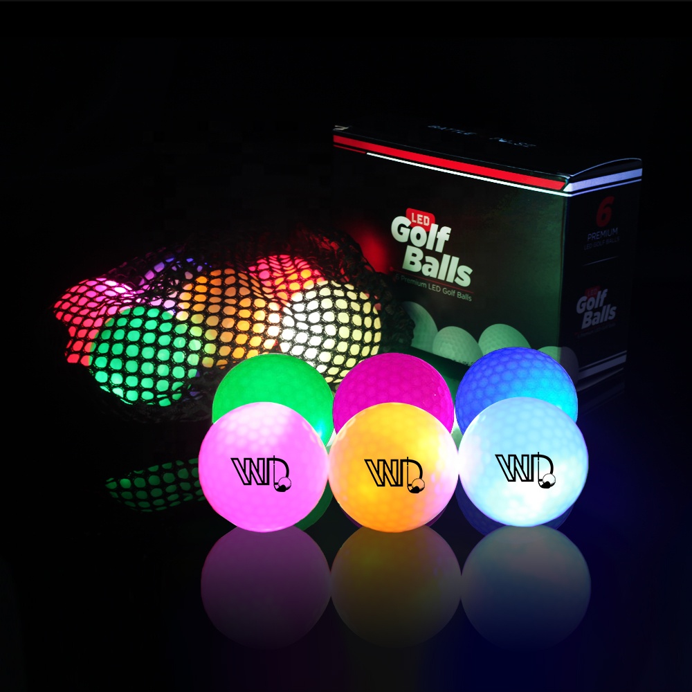 Manufacturer Led Golf Ball Custom Package Led Light up Golf Balls Night Light Golf Training Practice Ball