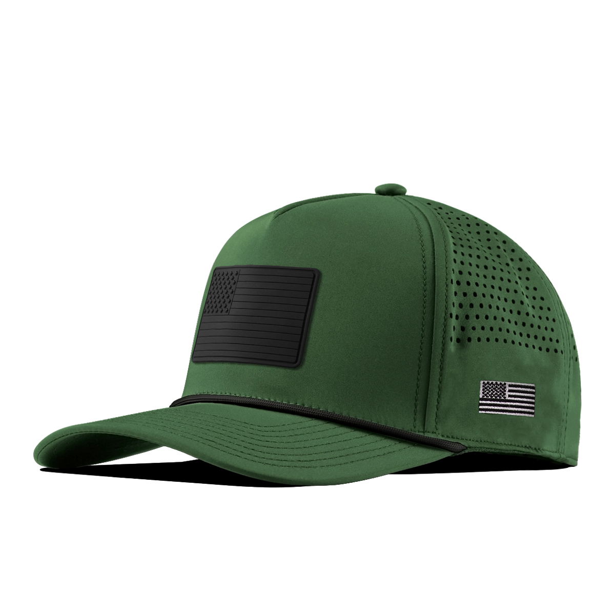 Manufacturer Custom Golf Hat 5 Panel Perforated Golf Hat With Rope Rubber Patch Logo Baseball Hat Waterproof Laser Cut Golf Cap