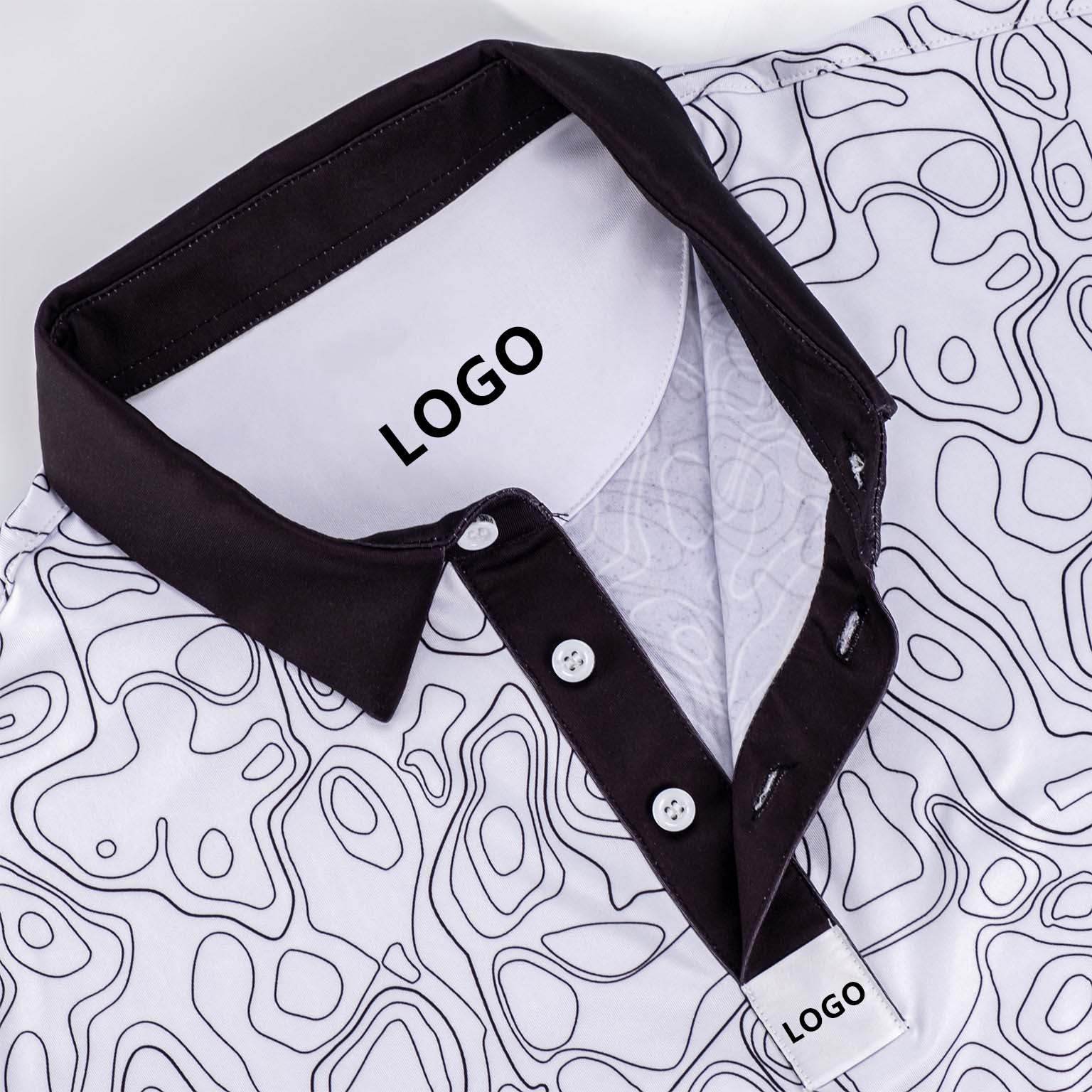 Customized Men's Golf Polo Organic High Spf 30 Full Print Sublimation Polyester 75% Spandex 25% Performance Golf Clothes Shirts