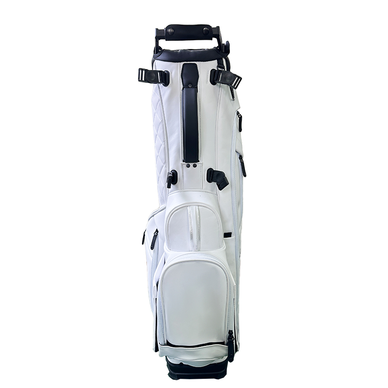 FL OEM Custom Logo Embroidery Print White PU Matte Material Waterproof Golf Stand Bags for Men and Women