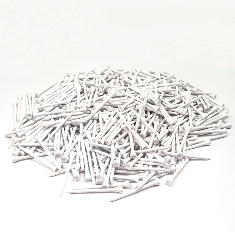 Custom Logo White Wooden Golf Tees | Printable Accessory Equipment | Bulk Wholesale Tees