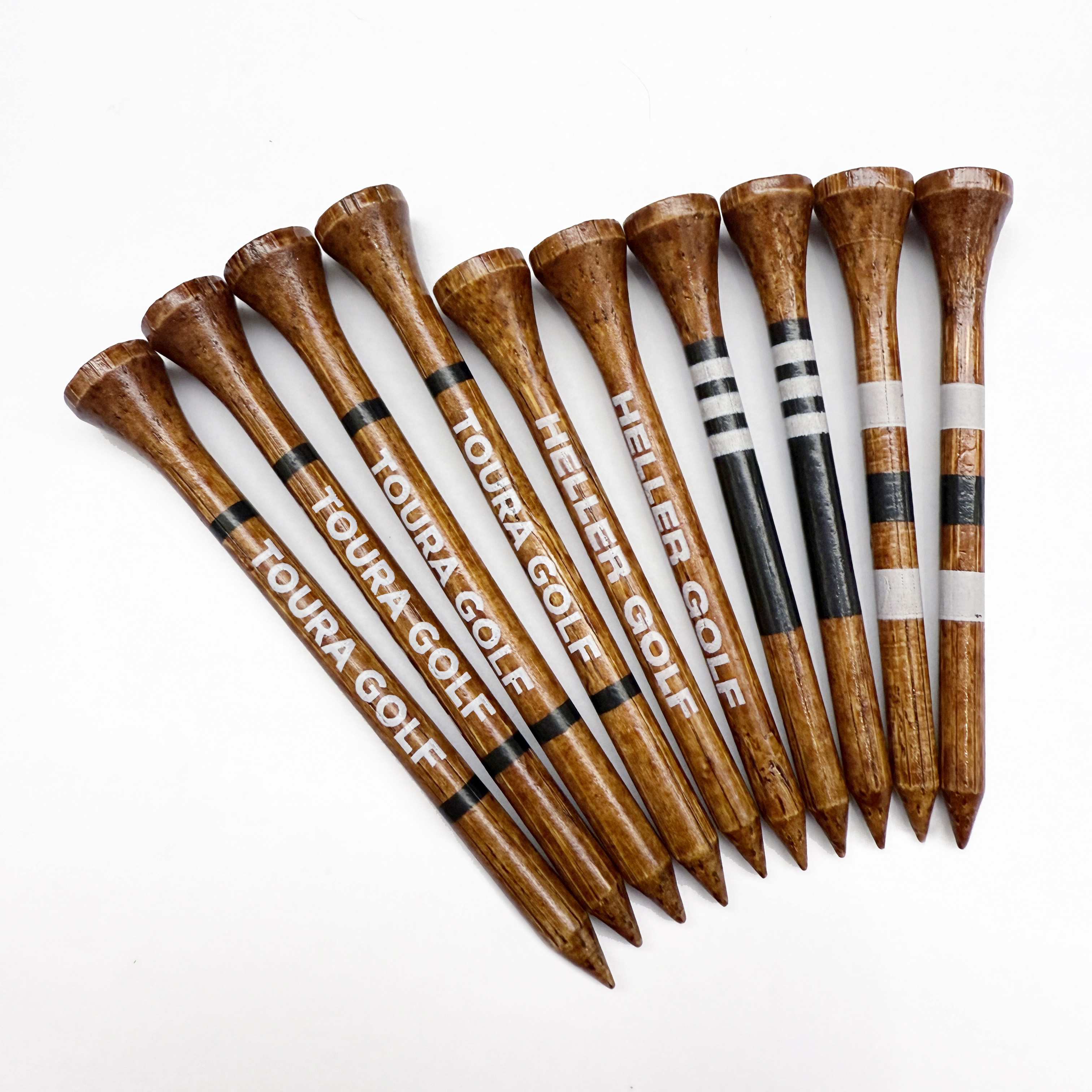 Factory Customized 4 Prongs Golf Tees 70mm/83mm Bamboo With Custom Logo 1000 Tees/Bag