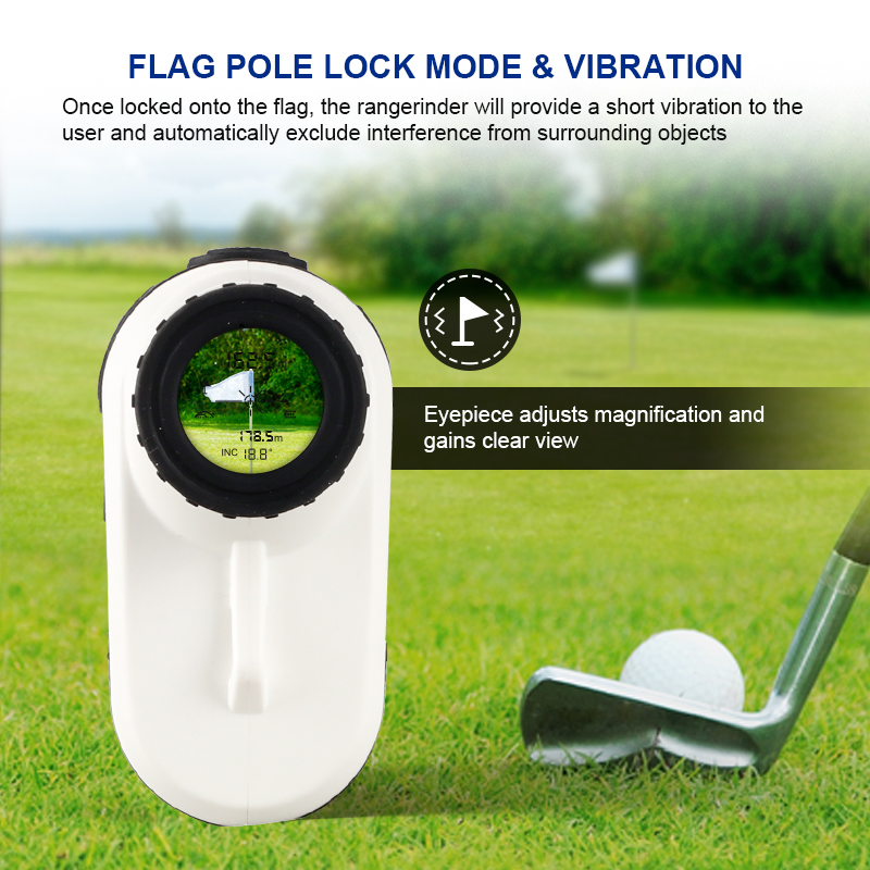 600m Laser Golf Rangefinder IP54 Rated 7X Magnification Outdoor Sports