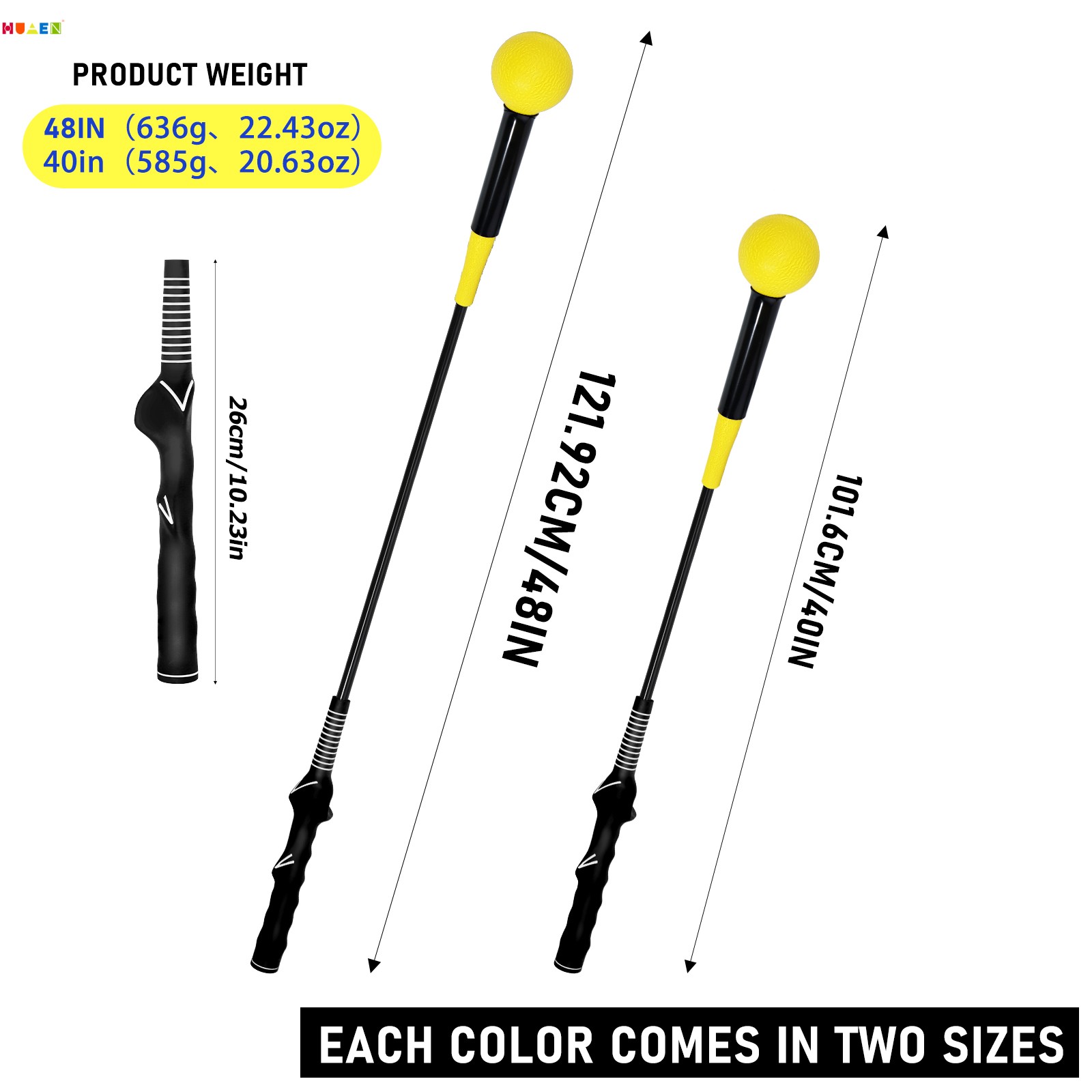 40/48 Inches Exclusive Design Grip Golf Swing Trainer Warm up Golf Practice Stick Practice Club Equipment for Golf Course
