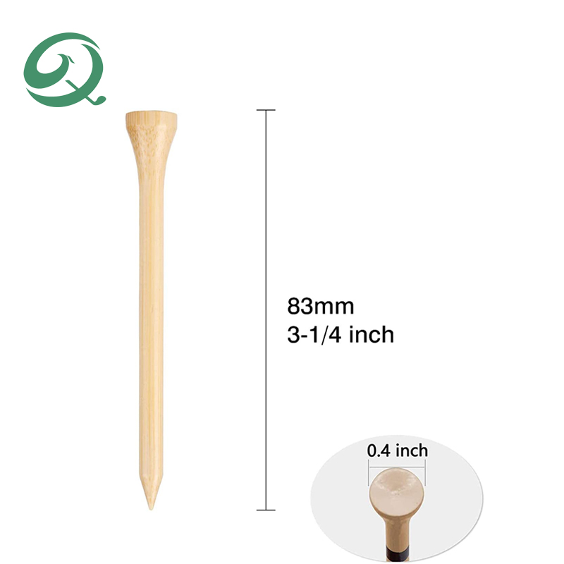 Professional Natural Bamboo Golf Tees Logo Custom Friendly Biodegradable Material Durable Wooden Golf Tees