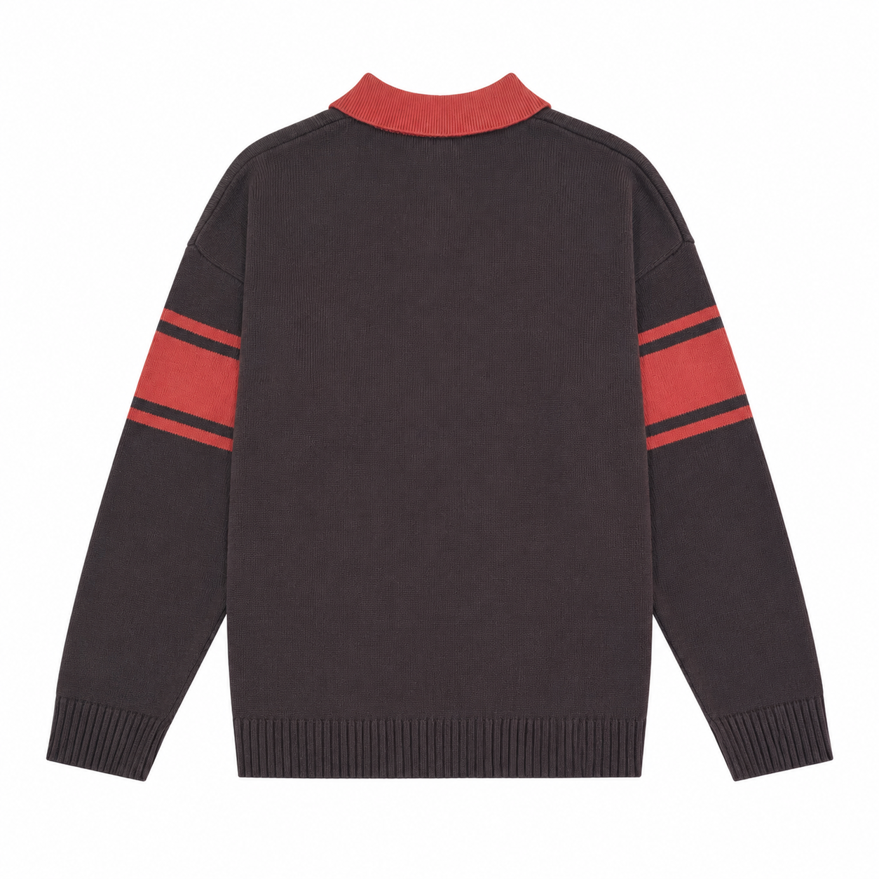 Custom Logo Golf Wear Pullover Jacquard Sweater Unisex Oversize School Plus Size Polo Neck Knit Sweaters Jumpers For Men