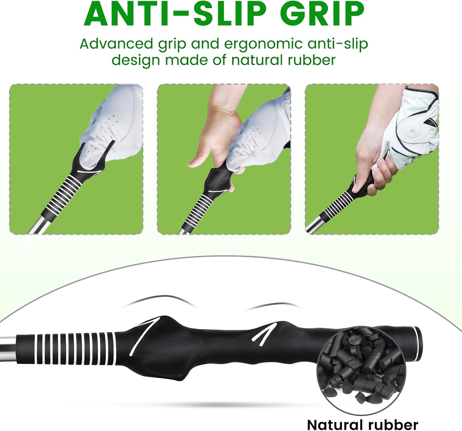 Retractable Golf Swing Trainer Rhythm Click Sound Warm-up Trainer for Strength &amp; Tempo Training Golf Training Aid