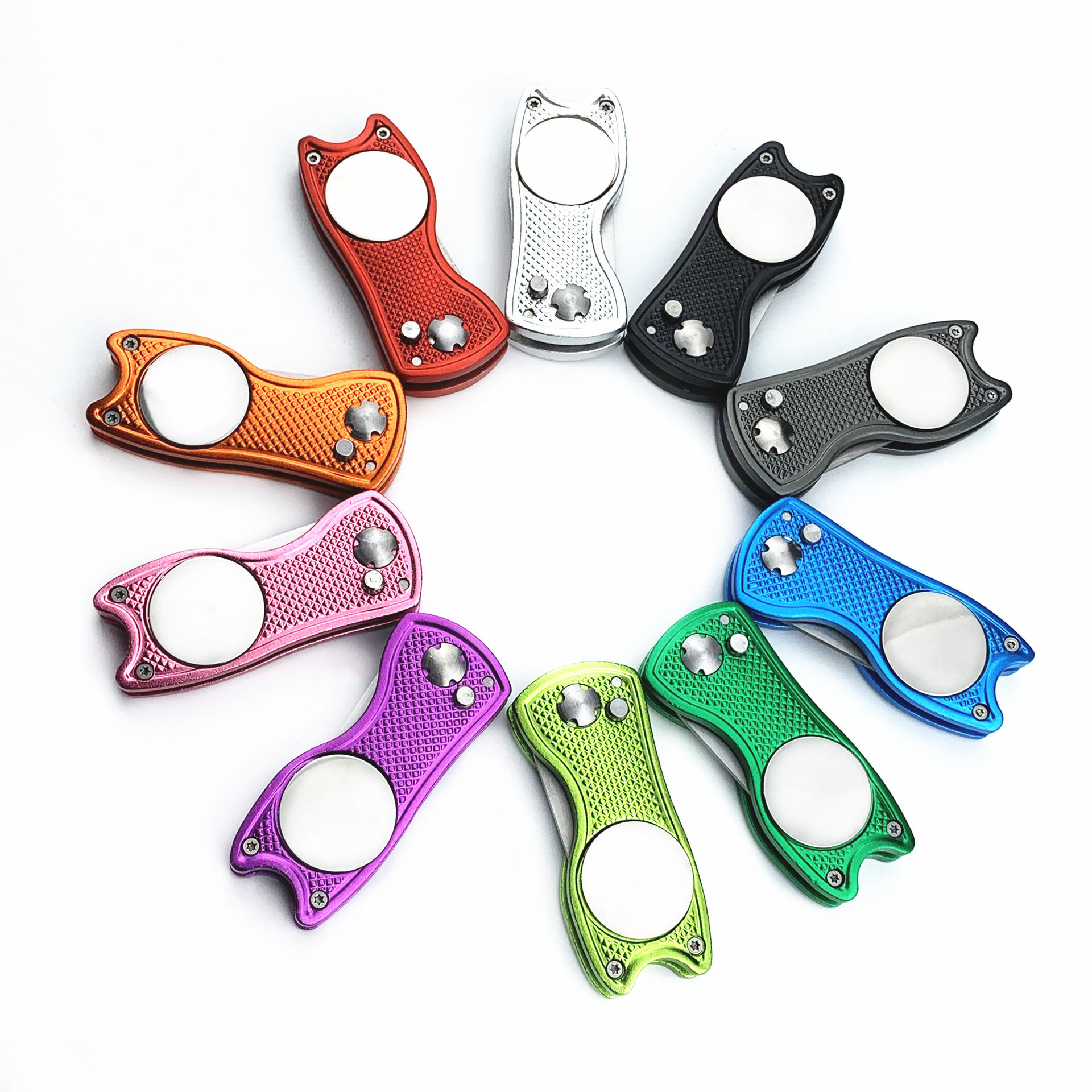 Manufacturer Top Quality Foldable Golf Divot Tool Custom Logo Golf Accessories Putting Green Fork