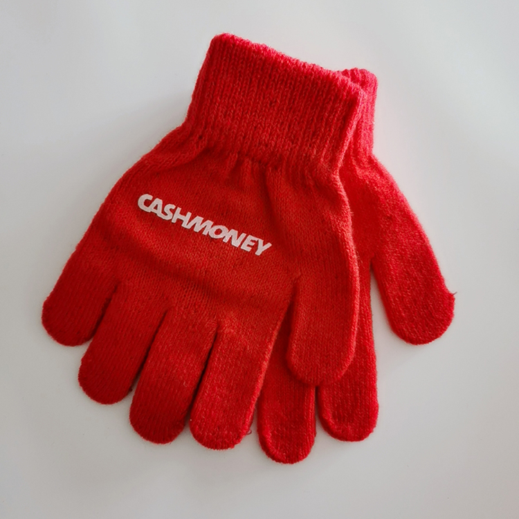 Fashion Design Custom Your Own Logo Fingerless Gloves Custom Logo Knitted Gloves