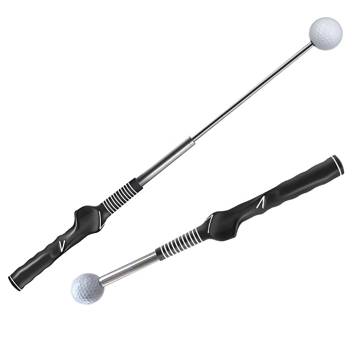 Retractable Golf Swing Teaching Trainer Warm-Up Tempo Trainer And Golf Grip Trainer Swing Training Aids For Golfers