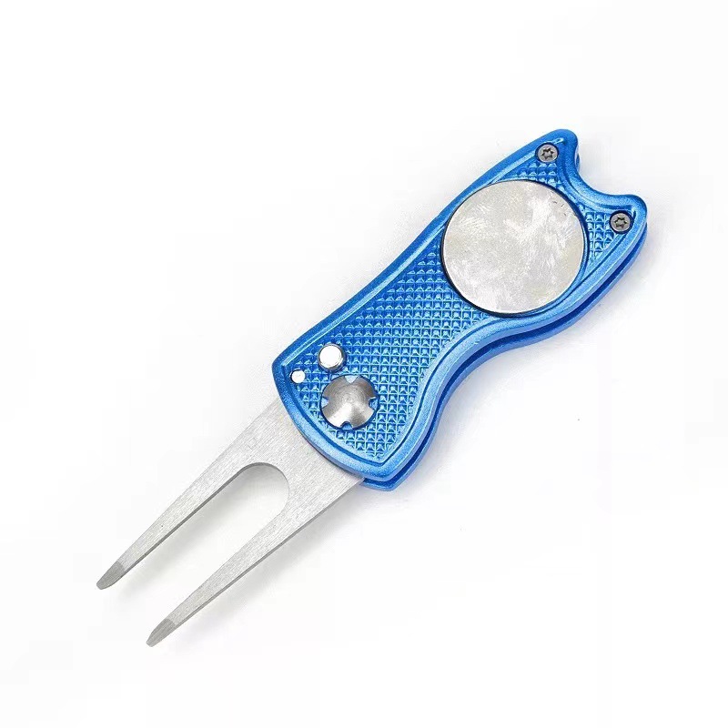 Manufacturer Top Quality Foldable Golf Divot Tool Custom Logo Golf Accessories Putting Green Fork