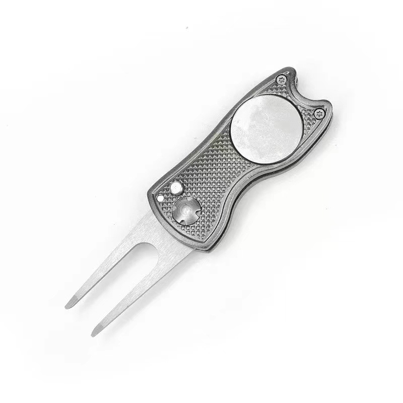 Manufacturer Top Quality Foldable Golf Divot Tool Custom Logo Golf Accessories Putting Green Fork