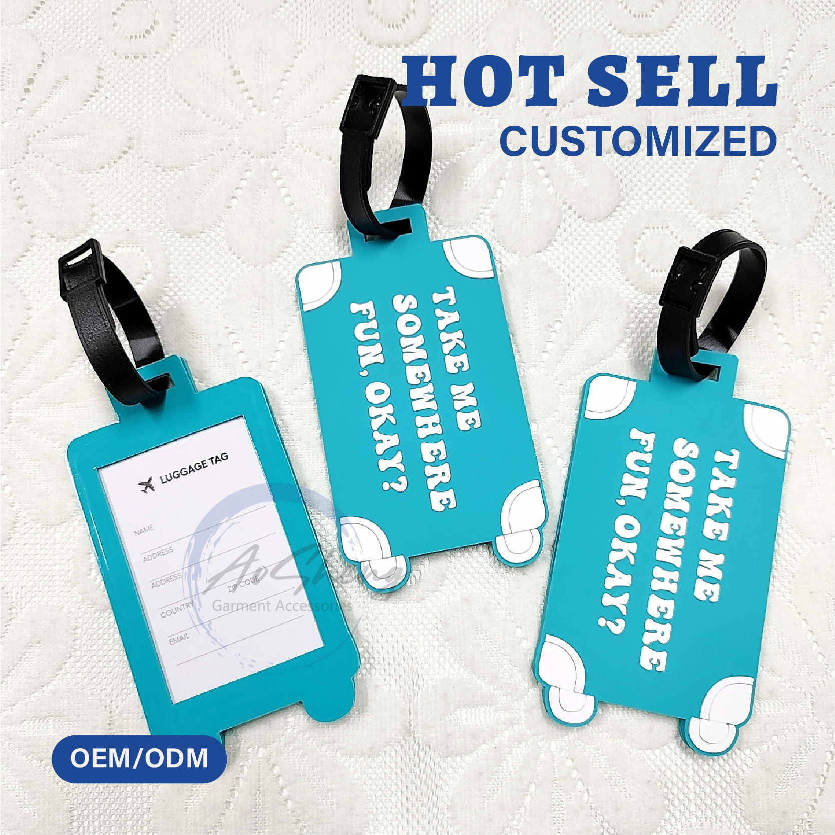 Travel Golf Bag Tag 2D Embossed PVC Rubber Luggage Soft PVC Rubber Luggage Tag Promotional Gifts