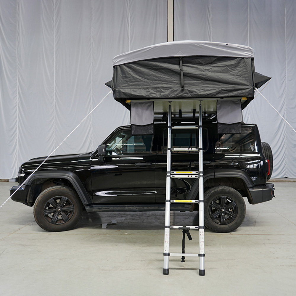 Green Camping Softshell Dachzelt 4 People 4x4 Foldable Camp Tent For Car Camping