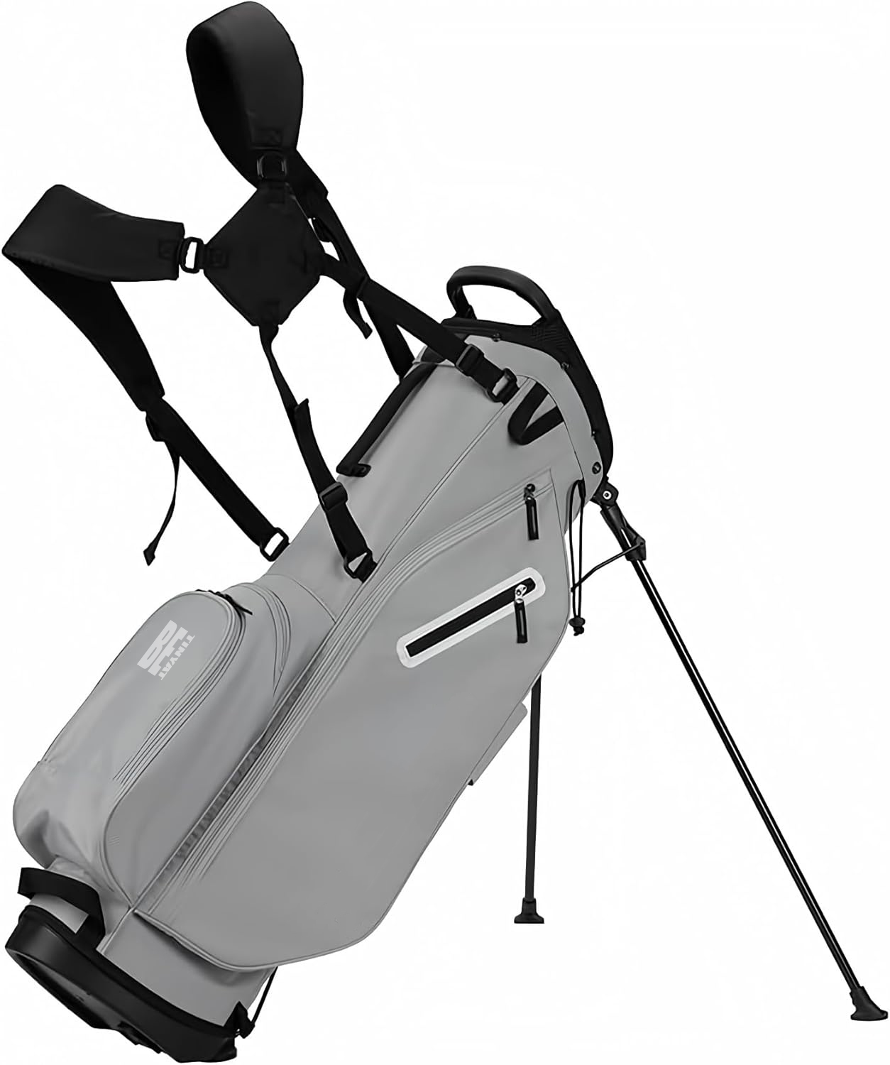 TINYAT Golf Bags with Adjustable Support Rod &amp; Detachable Shoulder Straps Soft Foldable Golf Covers Travel Sport Universal Gray