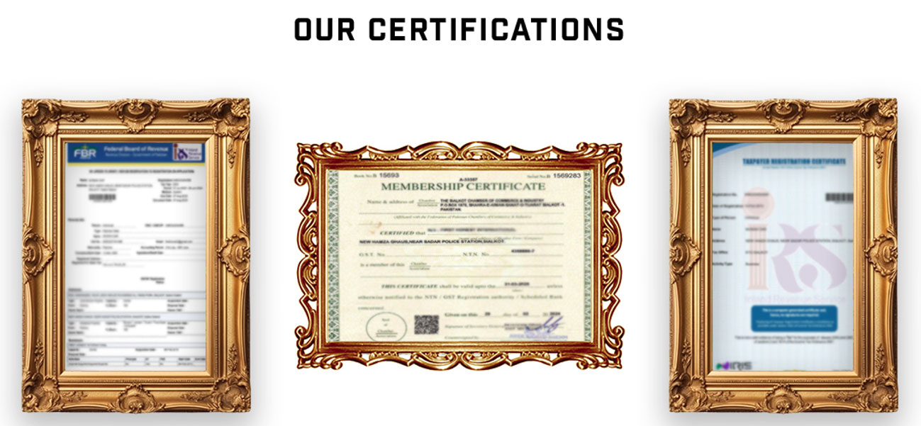 Certificates