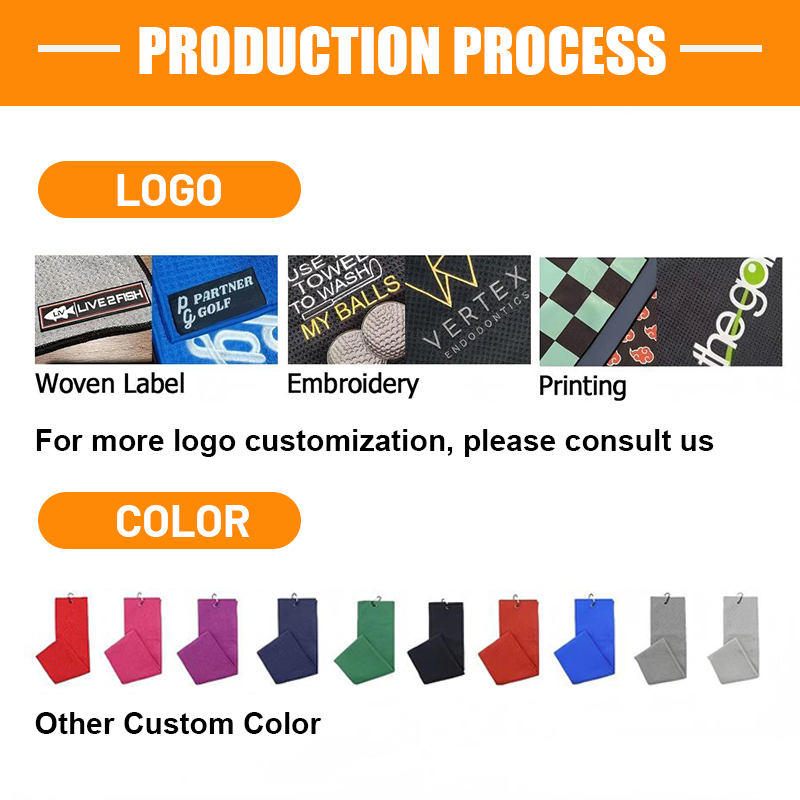 Custom Design Microfiber Fabric Waffle Pattern Golf Towels Strong Magnetic Golf Towel With Clip
