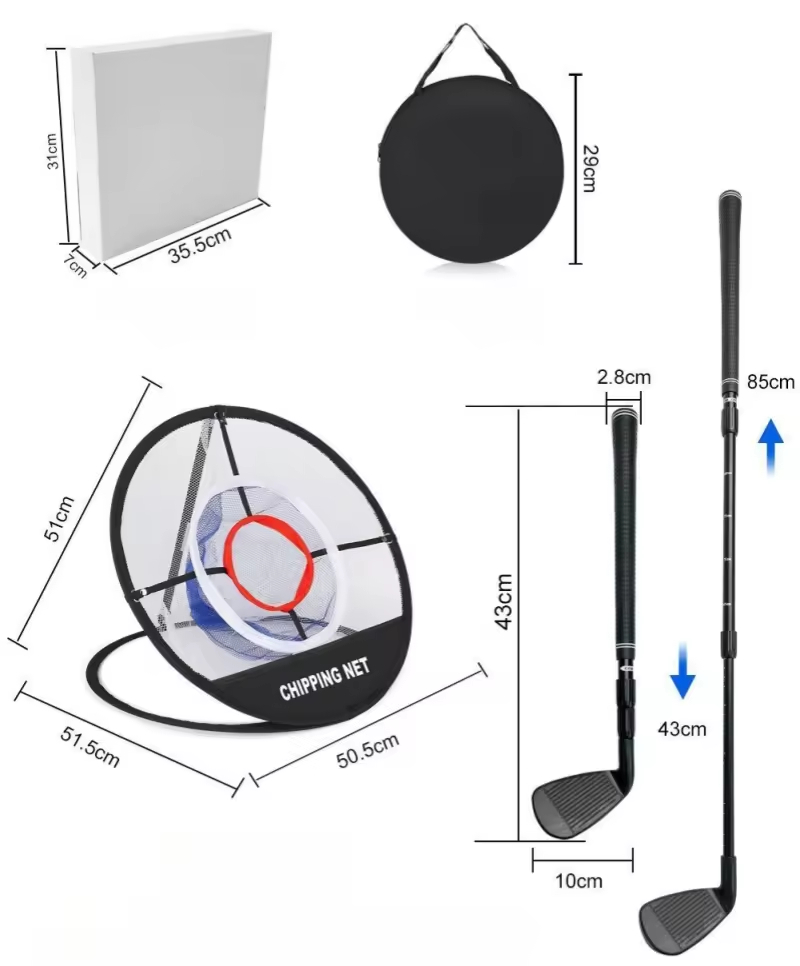 HW Golf Swing Trainer Chipping Net Set Foldable Indoor/Outdoor Practice System Perfect for Chipping &amp; Pitching Training