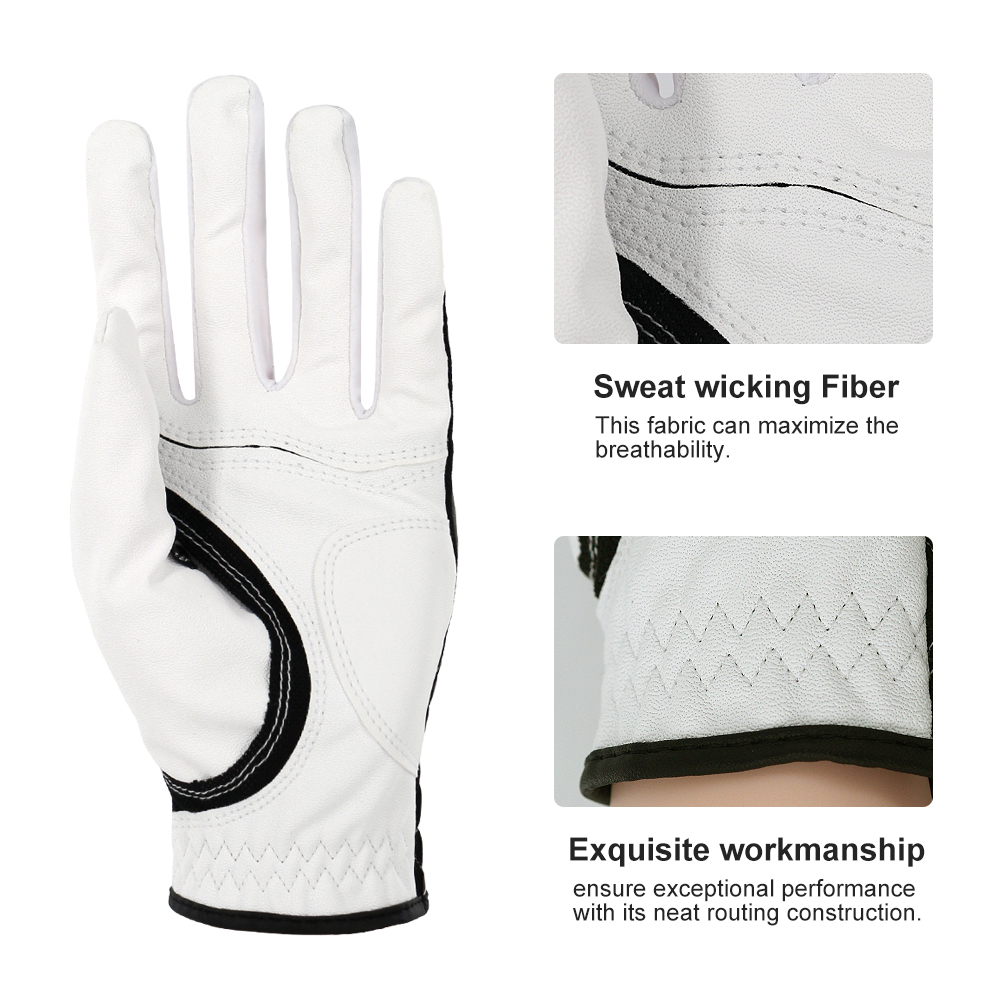 Custom Made Premium Quality New Design Leather Golf Gloves Men Custom Logo Printing Golf Gloves