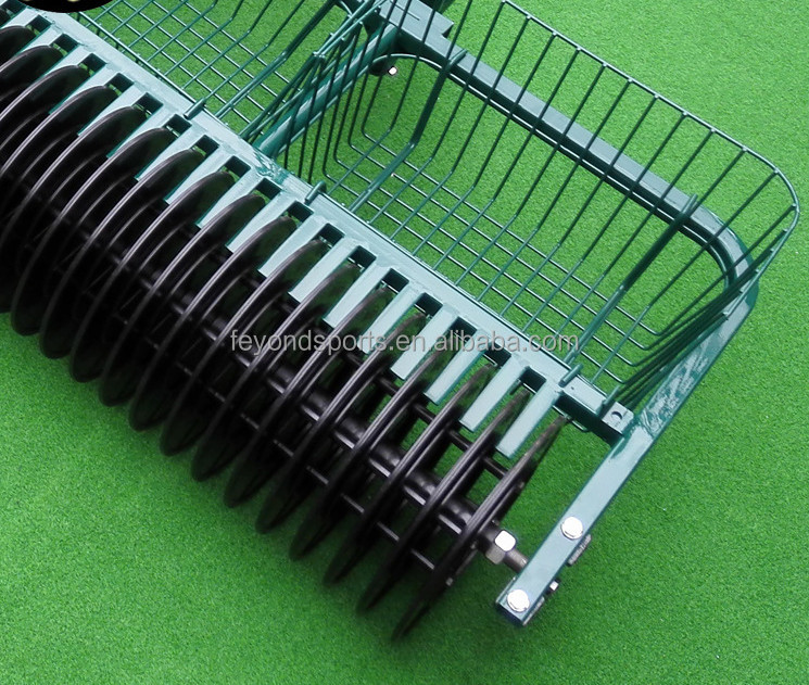 Golf Course Equipment Golf Range Picker 3 Section Golf Ball Pick up Harvester Machine With Basket