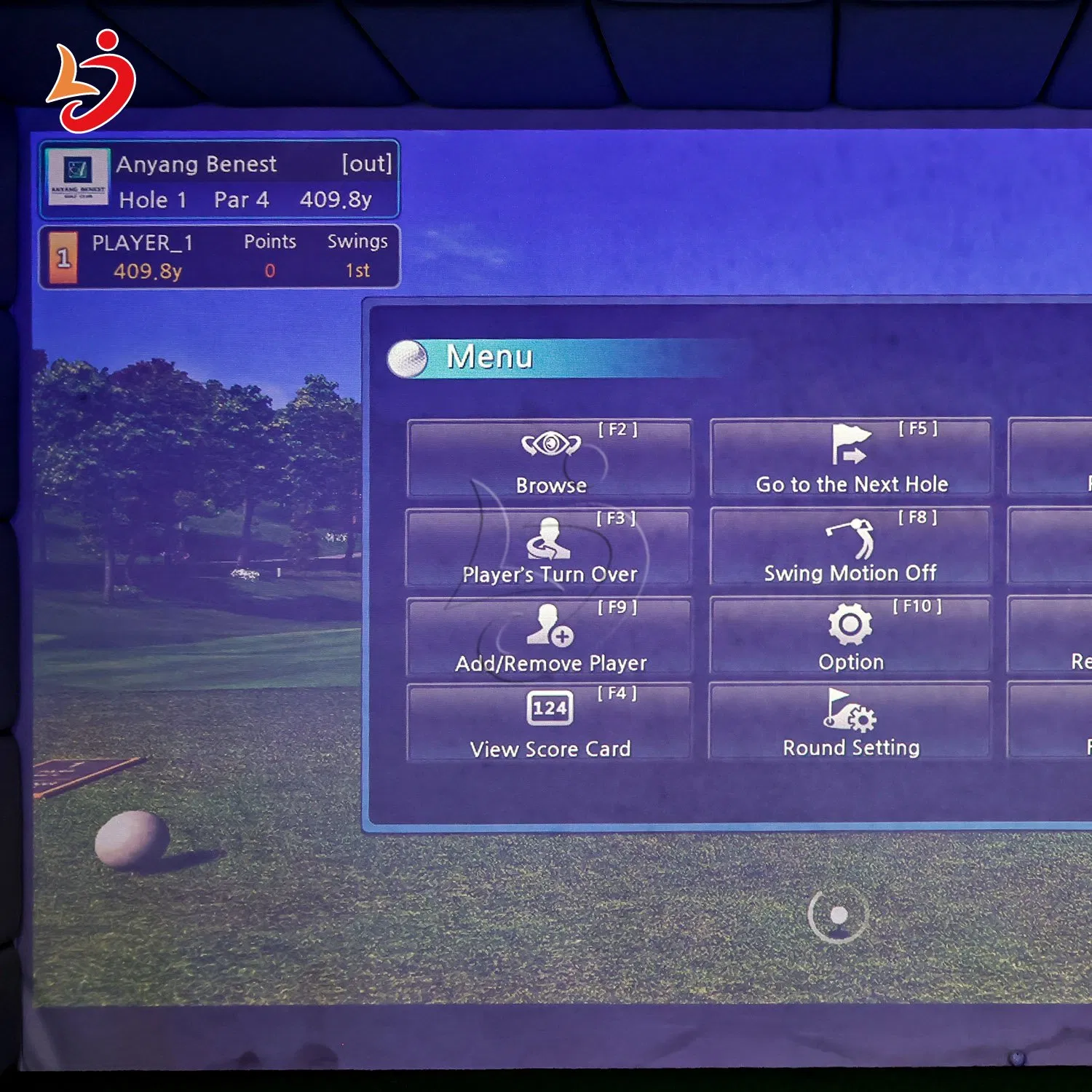 Indoor Golf Simulator with Ar Projection Screen System