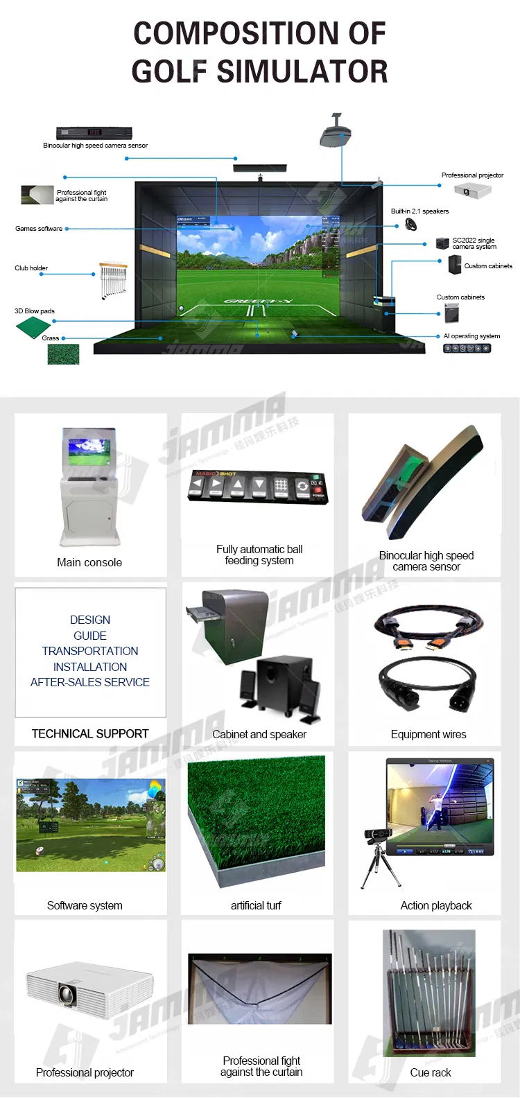 Indoor Golf Simulator AR Sports Equipment