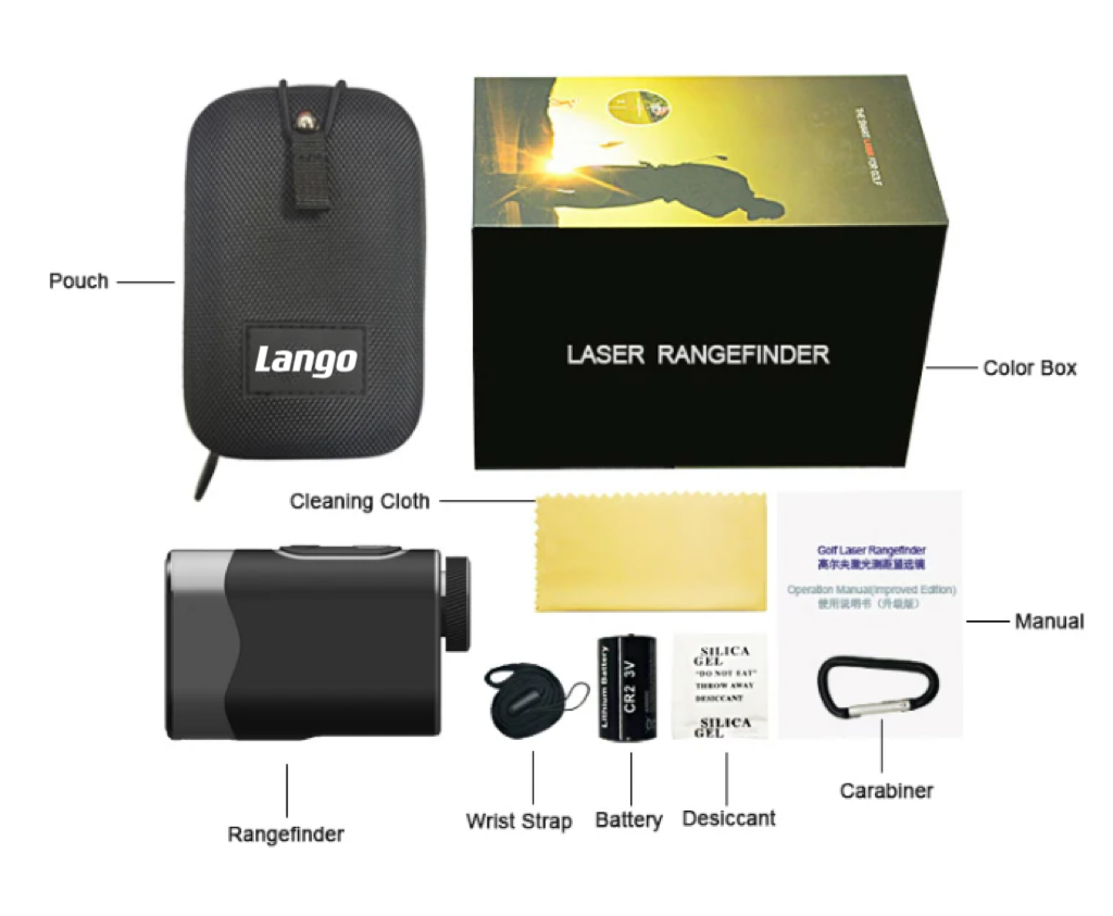 Lango Wholesale Golf Rangefinder 6X Magnification Digital Golf Equipment Range Finder for Golf Club