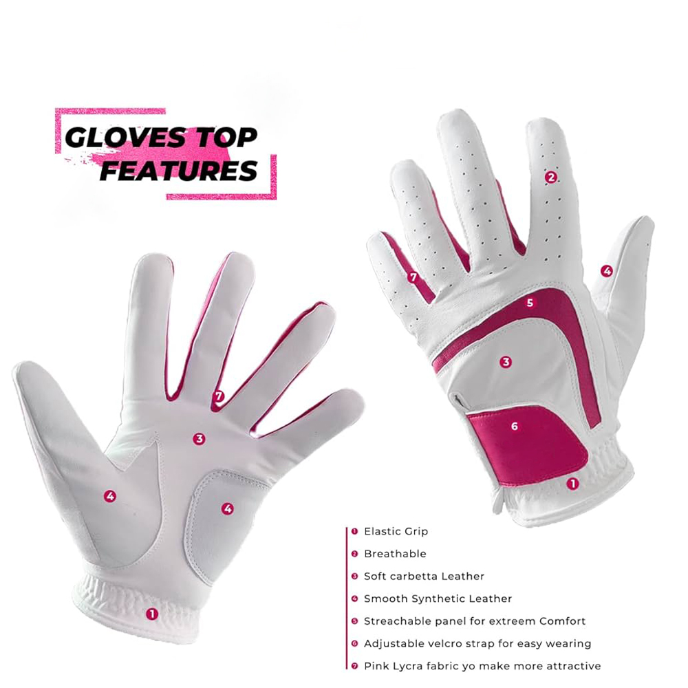 Professional Unisex Golf Gloves Breathable Genuine Leather Golf Gloves Manufacturer Unique Design Golf Accessories Outdoor
