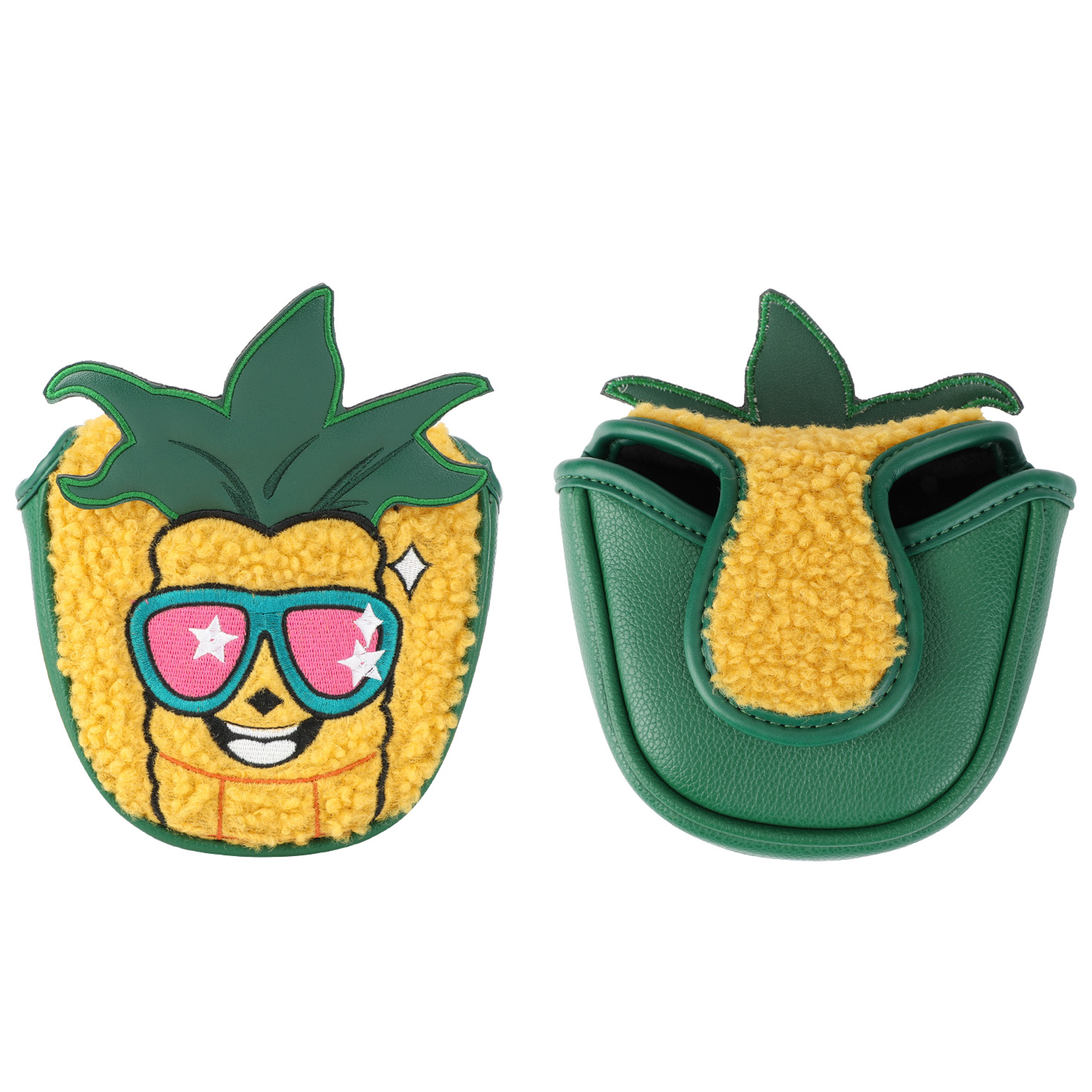 In Stock Factory Wholesale Price Pineapple Design Golf Putter Club Head Covers ,Custom Logo Headcovers Premium Pu Golf Headcover