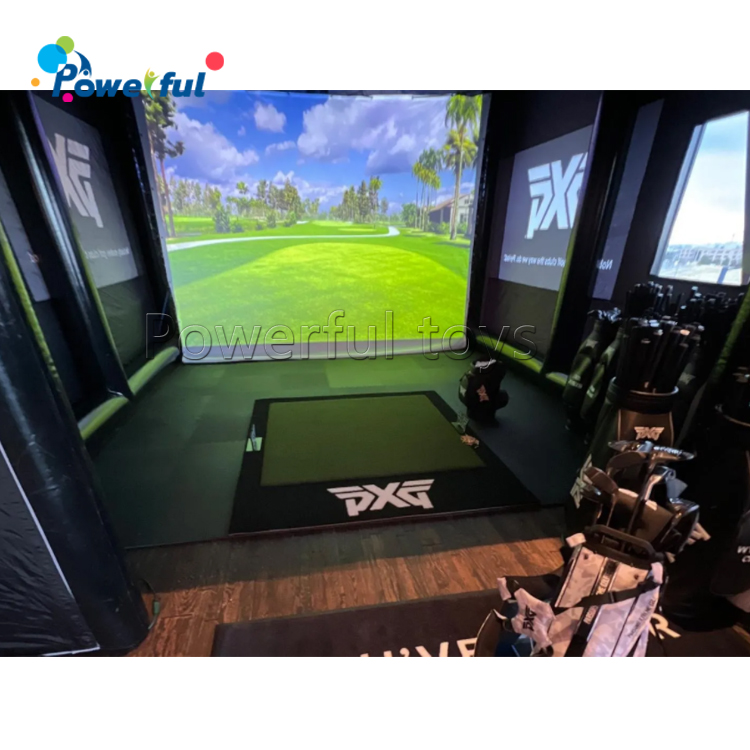 Outdoor Club Event Golf Driving Range Enclosure Inflatable Golf Simulator Tent For Sale