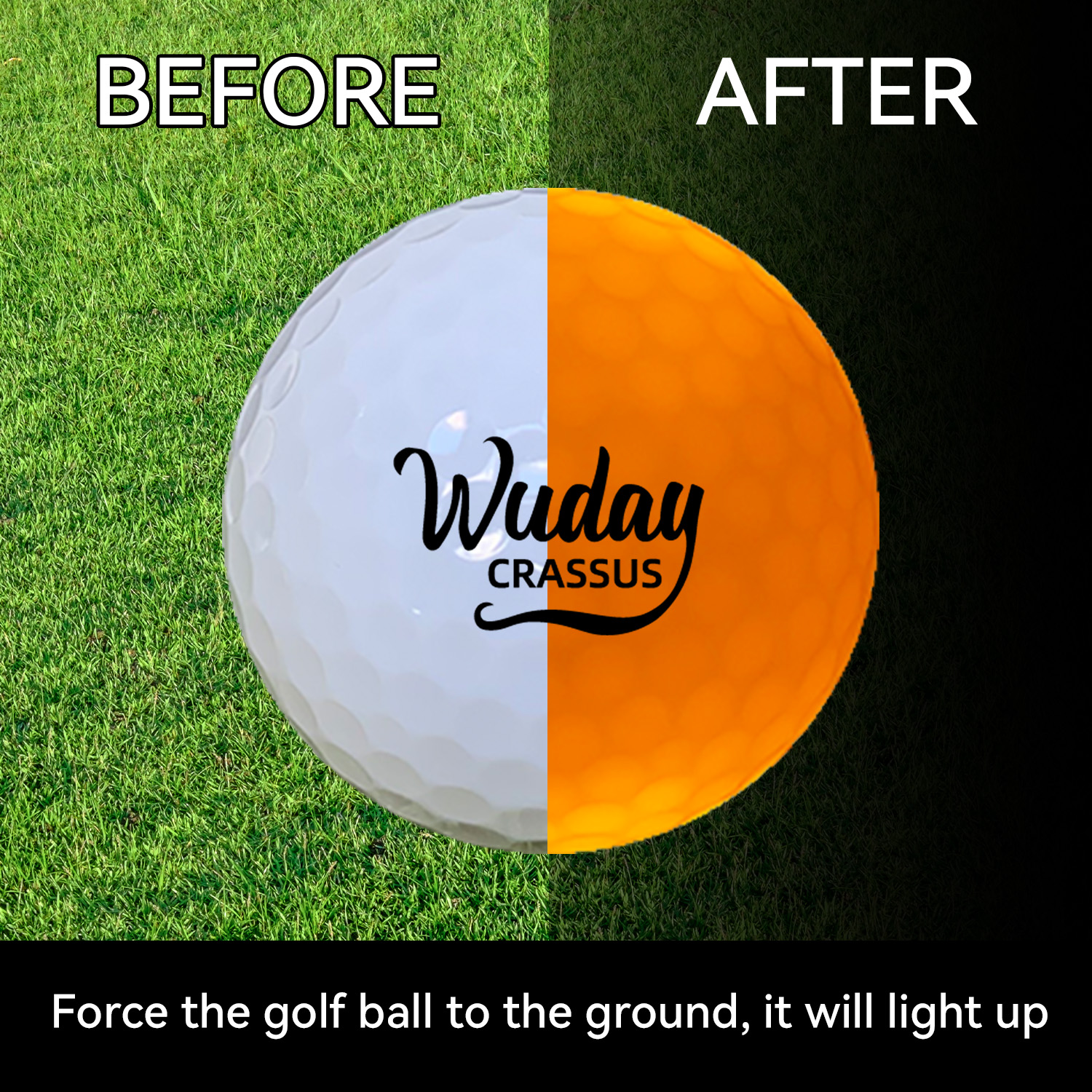 Manufacturer Led Golf Ball Custom Package Led Light up Golf Balls Night Light Golf Training Practice Ball