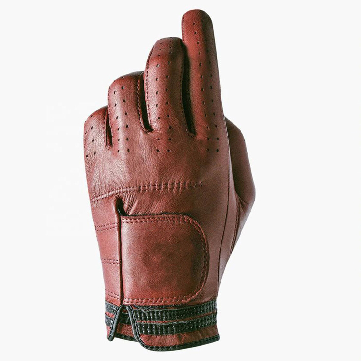 Custom Colors Custom logo Soft Breathable OEM Services High Quality Leather Golf Glove Cabretta Leather Golf Gloves