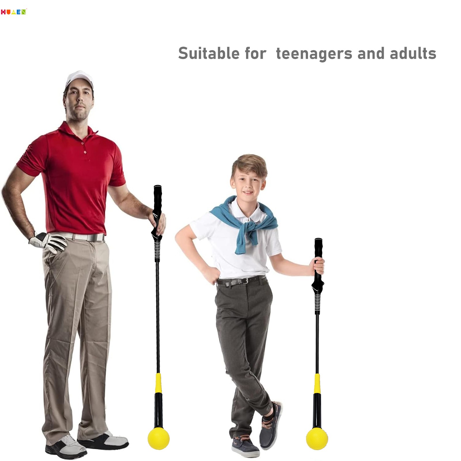 40/48 Inches Exclusive Design Grip Golf Swing Trainer Warm up Golf Practice Stick Practice Club Equipment for Golf Course