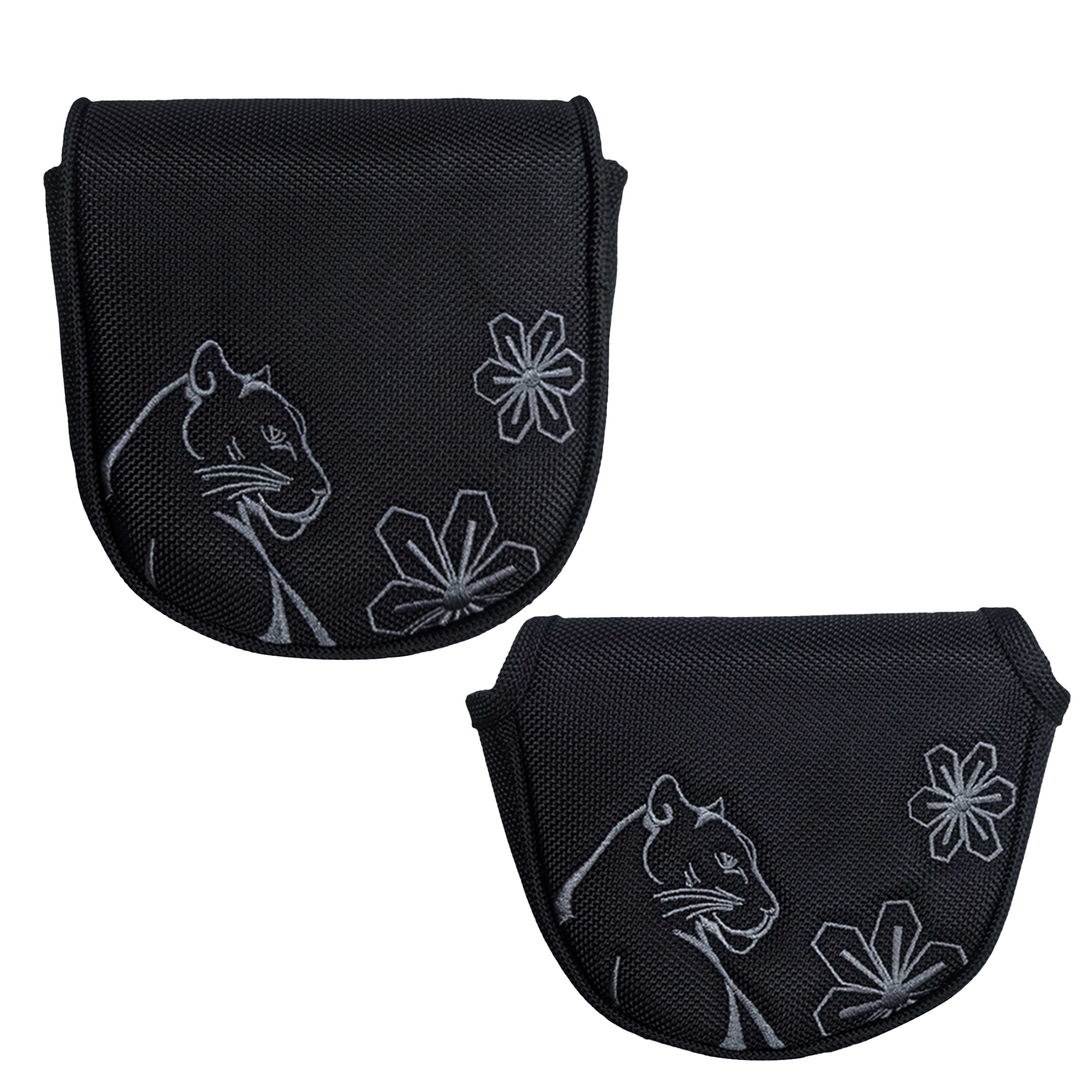Golf Putter Headcover,Scratch-Resistant High-Density Nylon,with Magnetic Closure, Black&amp;White Minimalist Design,Golf Headcover