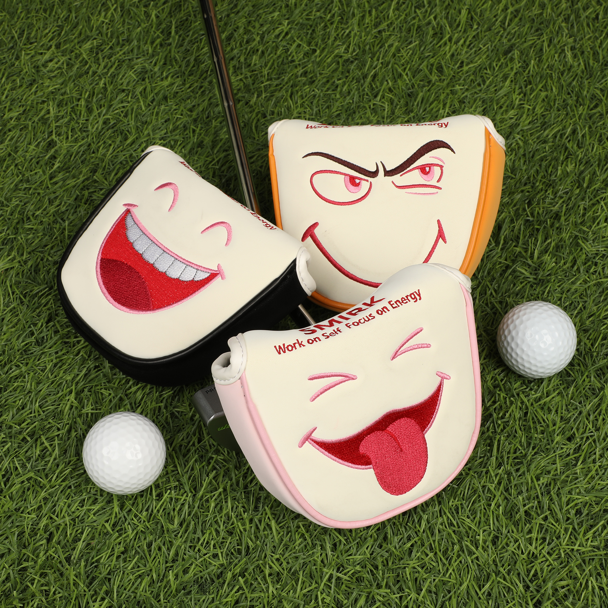 Golf Supplier Wholesale Price Golf Mallet Club Covers, Waterproof Magnetic Closure Premium Pu Putter OEM Custom Golf Headcover