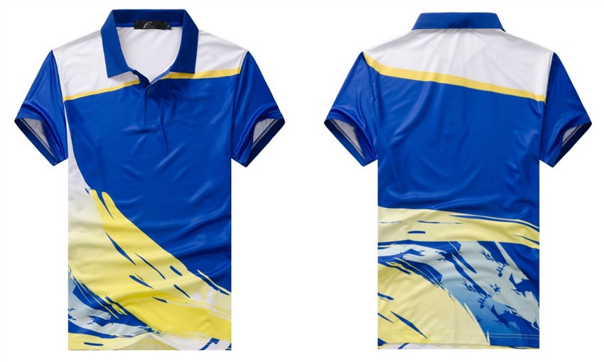 Custom logo Polyester Blue Dry Sublimation Golf Polo Shirt Manufacturer