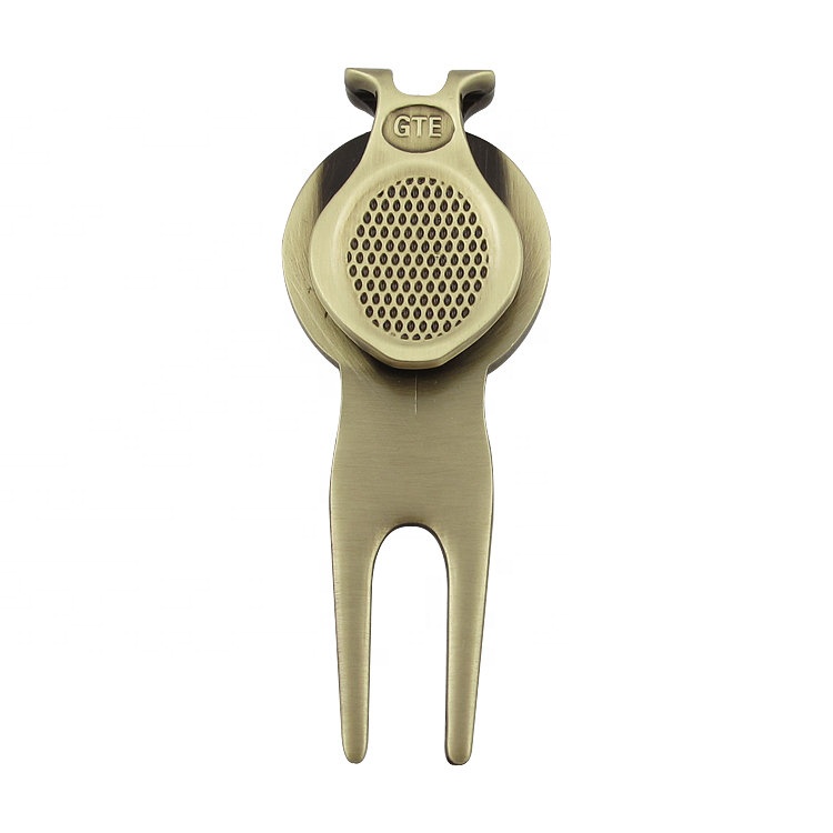 China Manufacturer Golf Accessories Custom Blank Stamped Metal Divot Tool