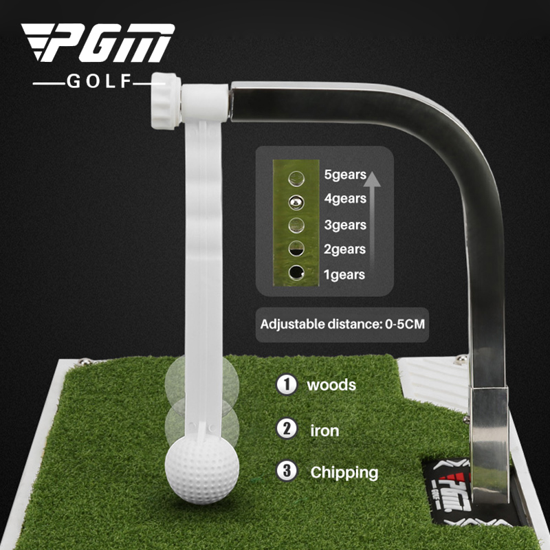 PGM HL005 Nylon Golf Swing Trainer with Black/White Base for Practice Driving Hitting and Skill Enhancement