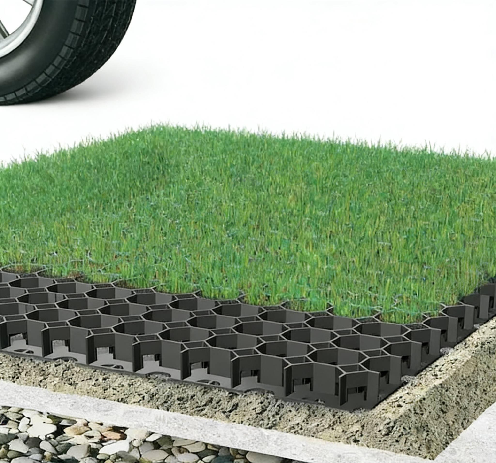 HDPE Grass Paver Grid For Parking Lot And Driveway Ground Stabilization