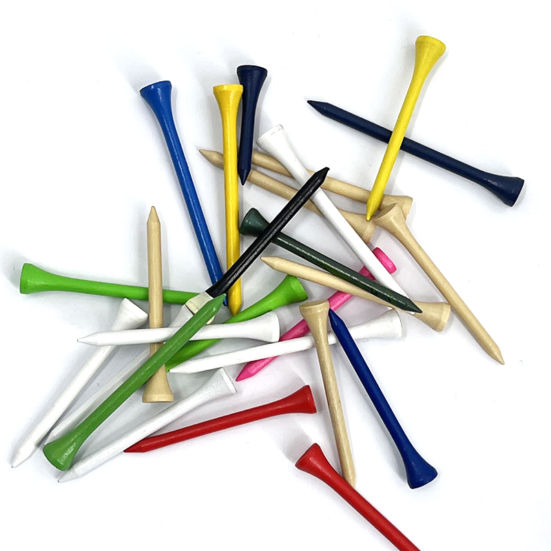 Golf Accessories Manufacturer Custom Logo Durable and Stable Bamboo Golf Tee