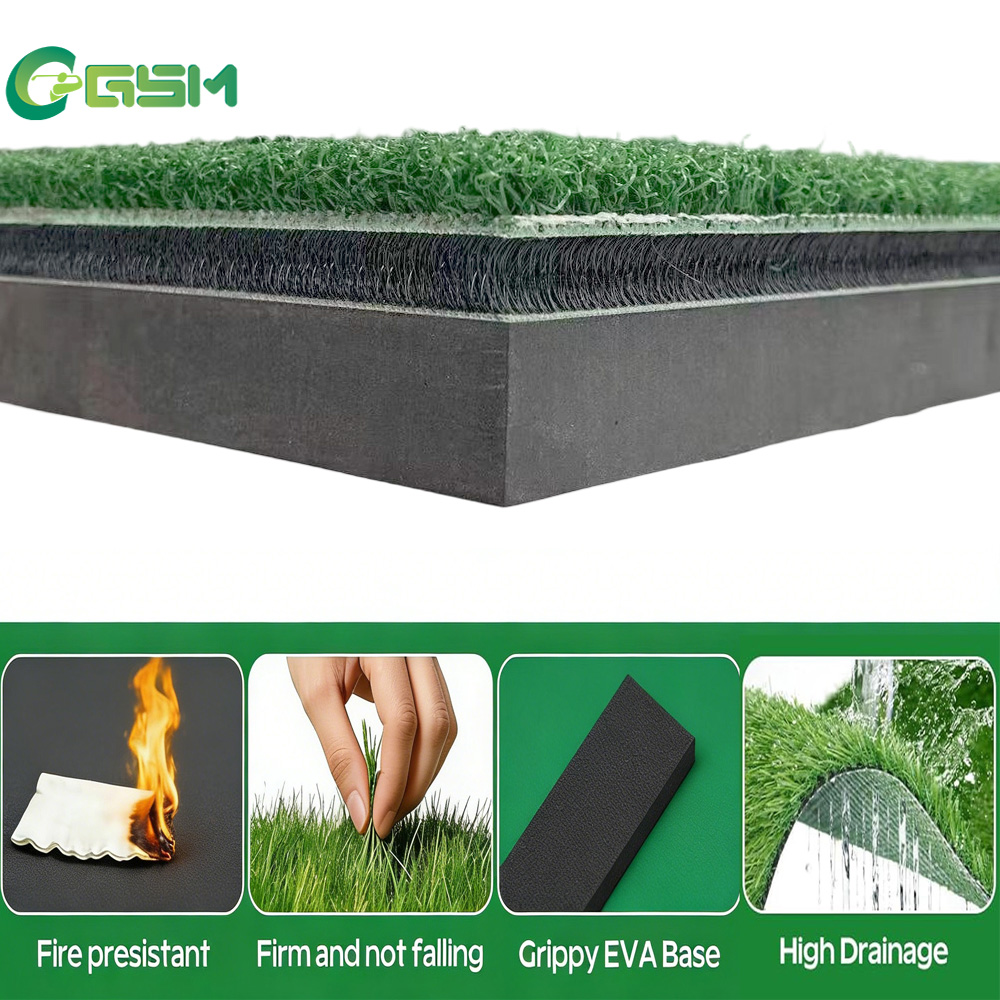 Golf Hitting Strip Golf Mat 3D Professional Golf Training Hitting Mat with Insert Strips Hitting Mat