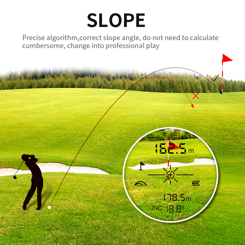 600m Laser Golf Rangefinder IP54 Rated 7X Magnification Outdoor Sports