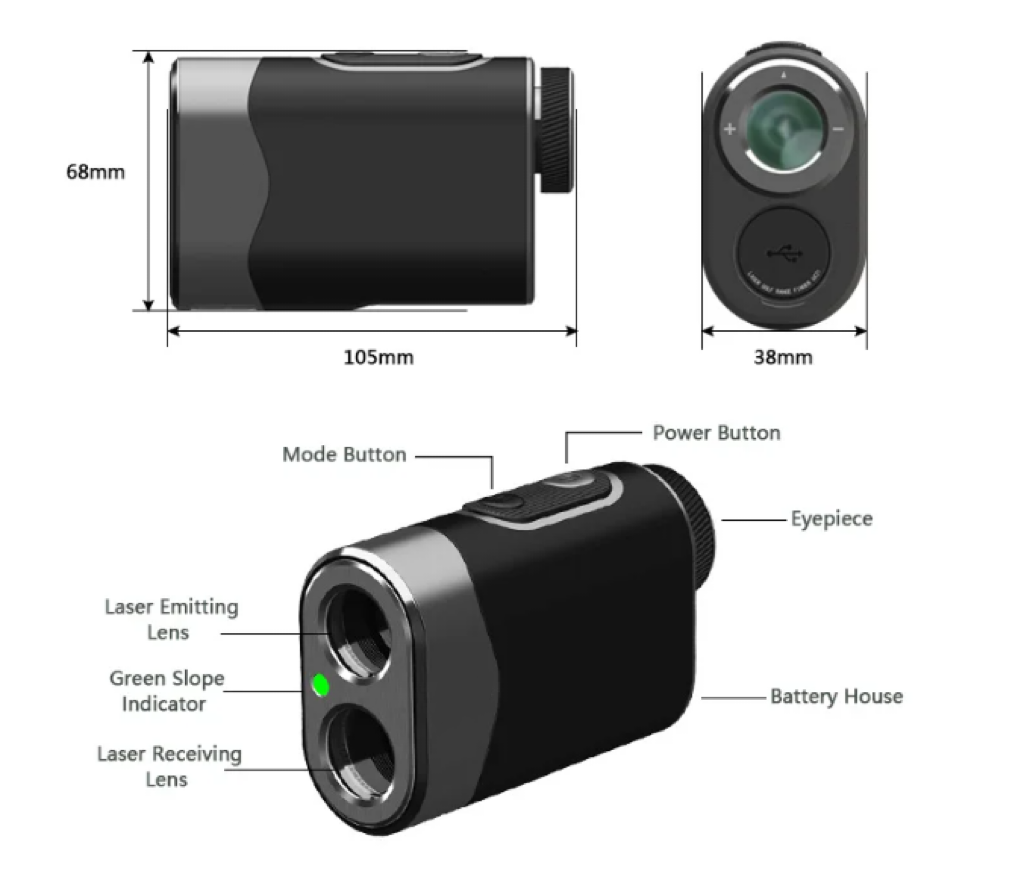 Lango Wholesale Golf Rangefinder 6X Magnification Digital Golf Equipment Range Finder for Golf Club