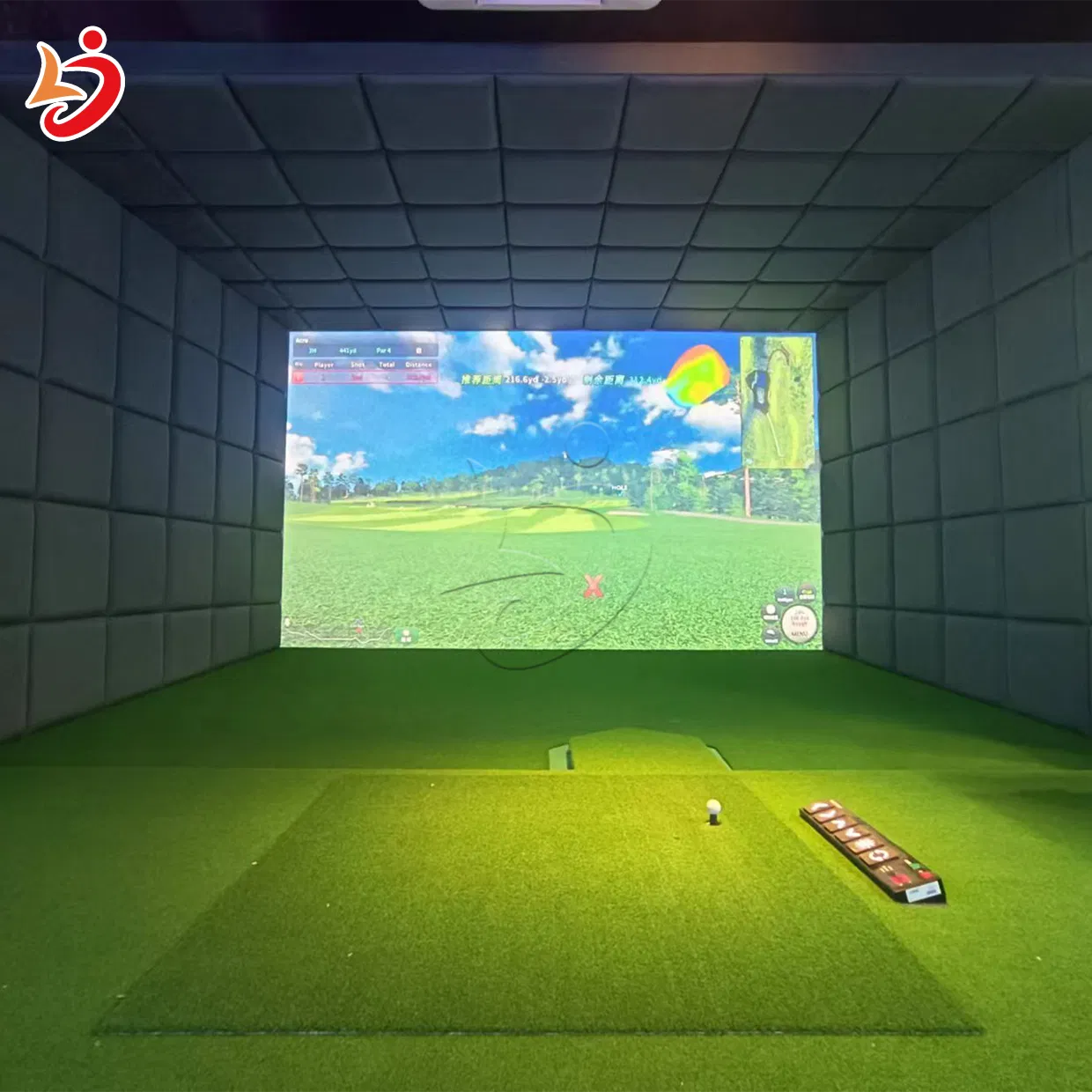 Adventure Park Indoor Home Entertainment Interactive Sport Golf Train Simulator System Projection Game Machine